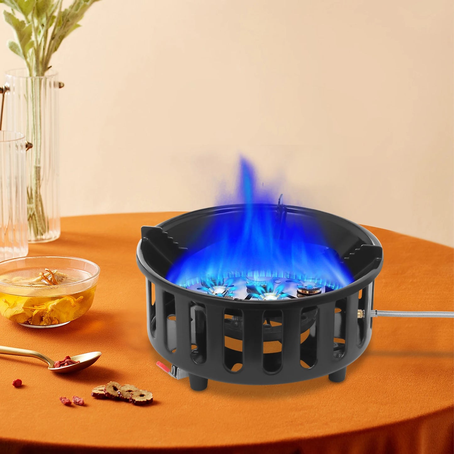 Cold Rolled Steel Portable Camping Stove 72000BTU Windproof