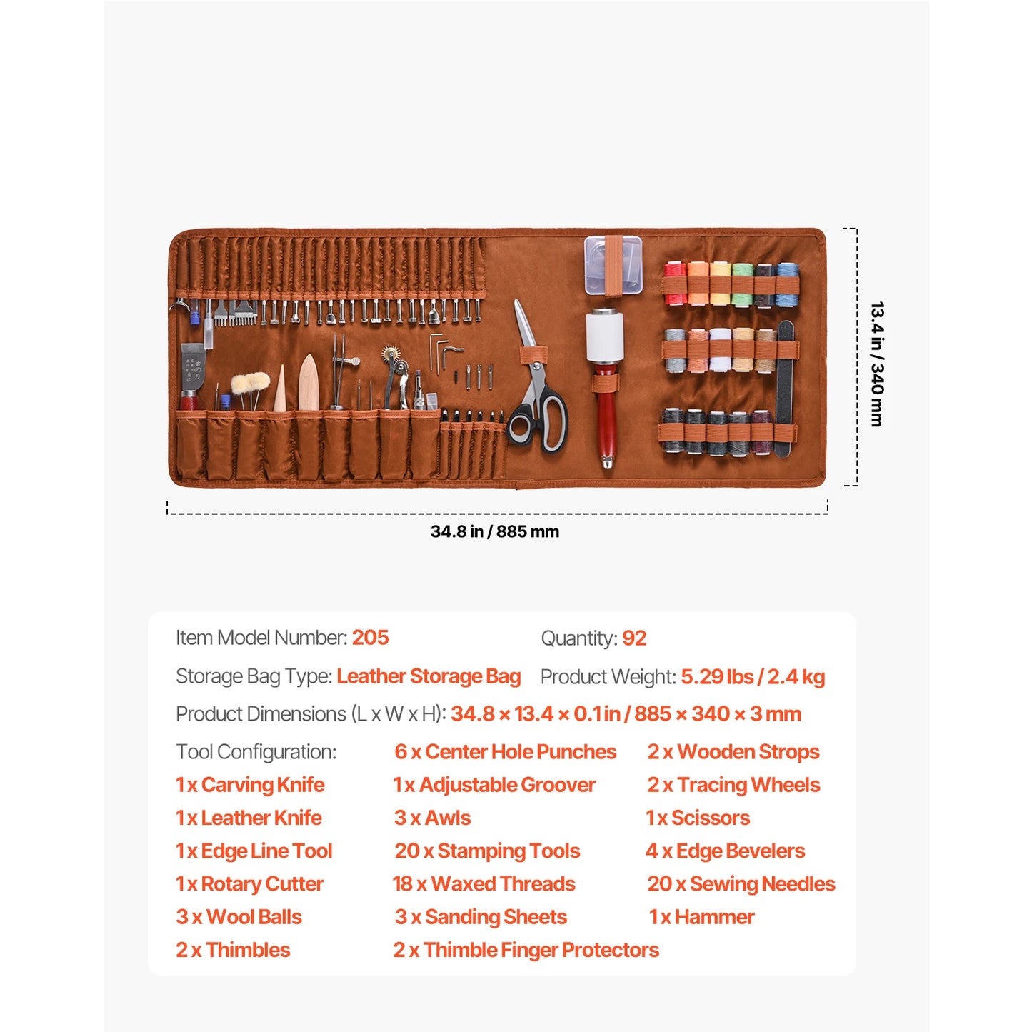 SucceBuy Leather Working Tools Kit Punching Stamping