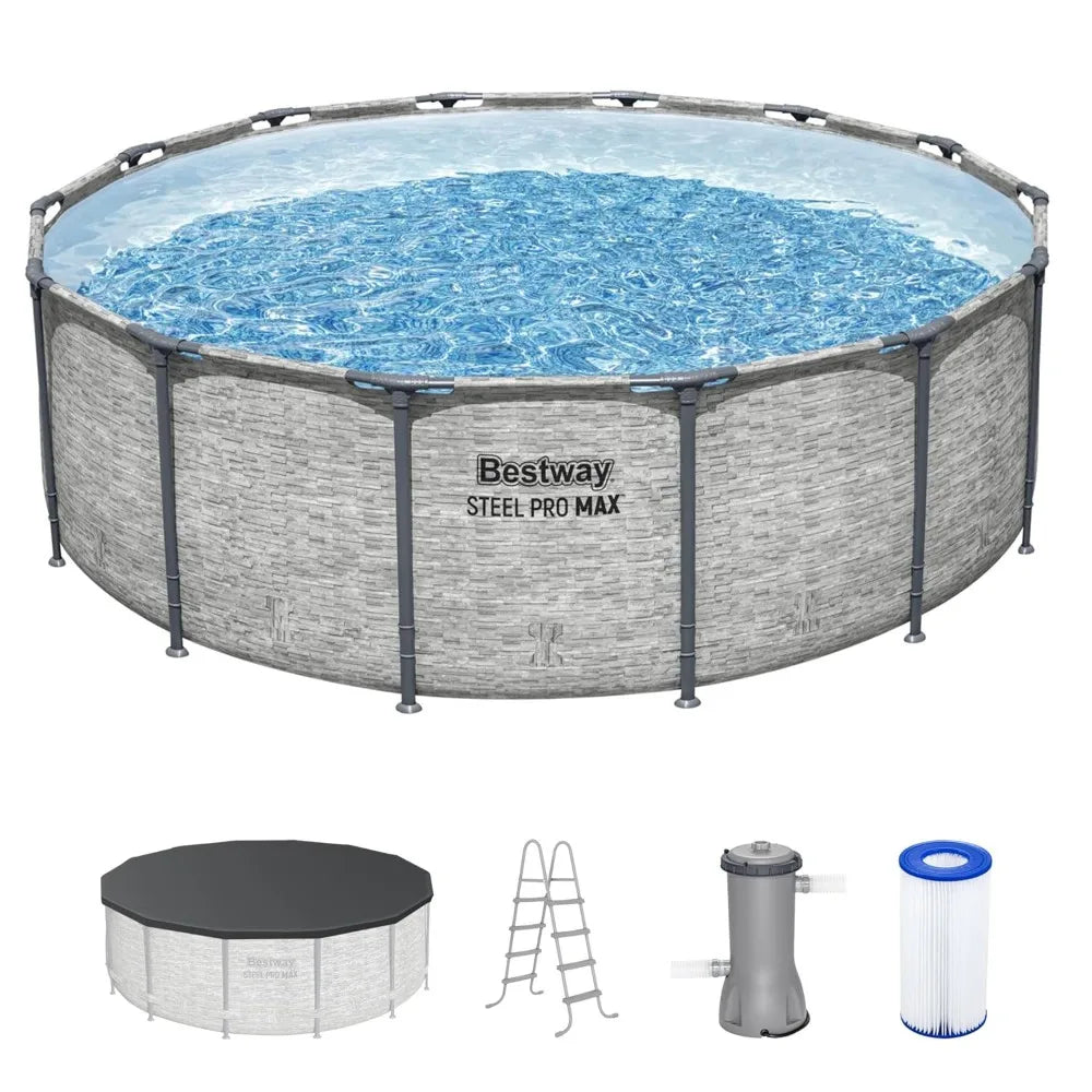 Steel Pro MAX Above Ground Round Pool With Filter Pump