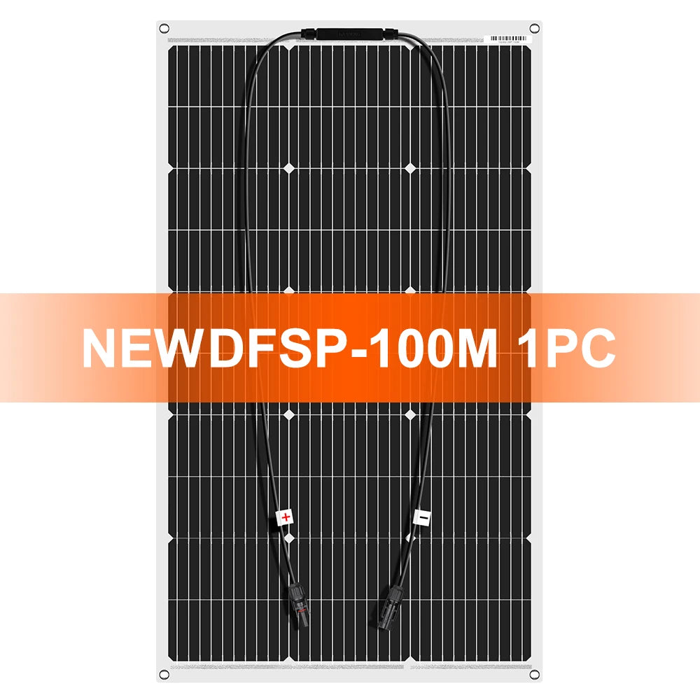 DOKIO Flexible Monocrystalline 100W Solar Panel For 12V