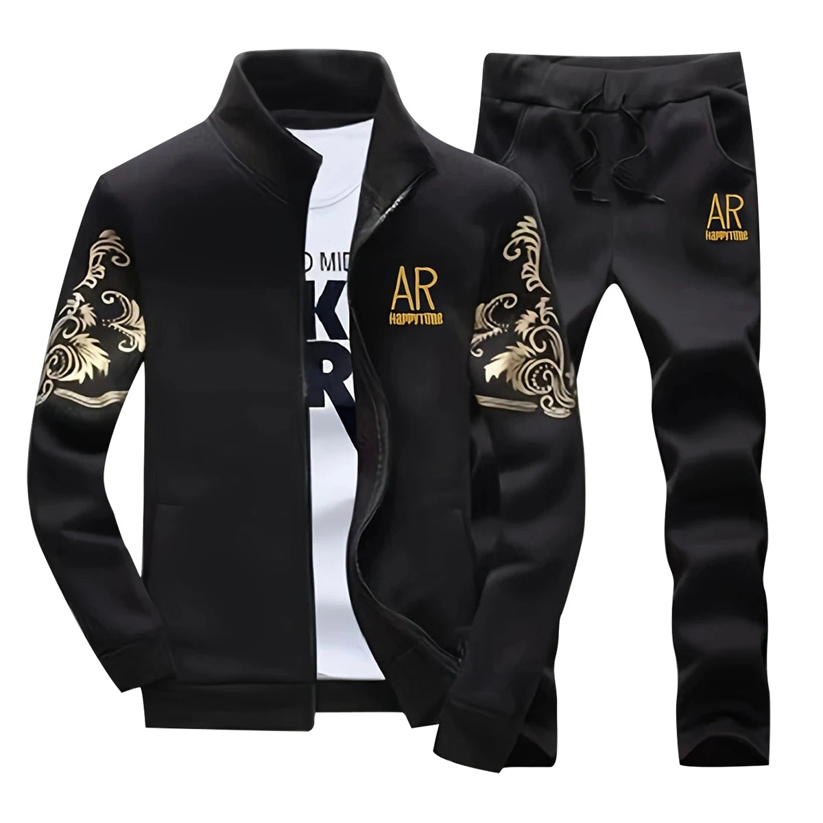 Fujian Men Casual Spring Autumn Knit Cardigan Jacket