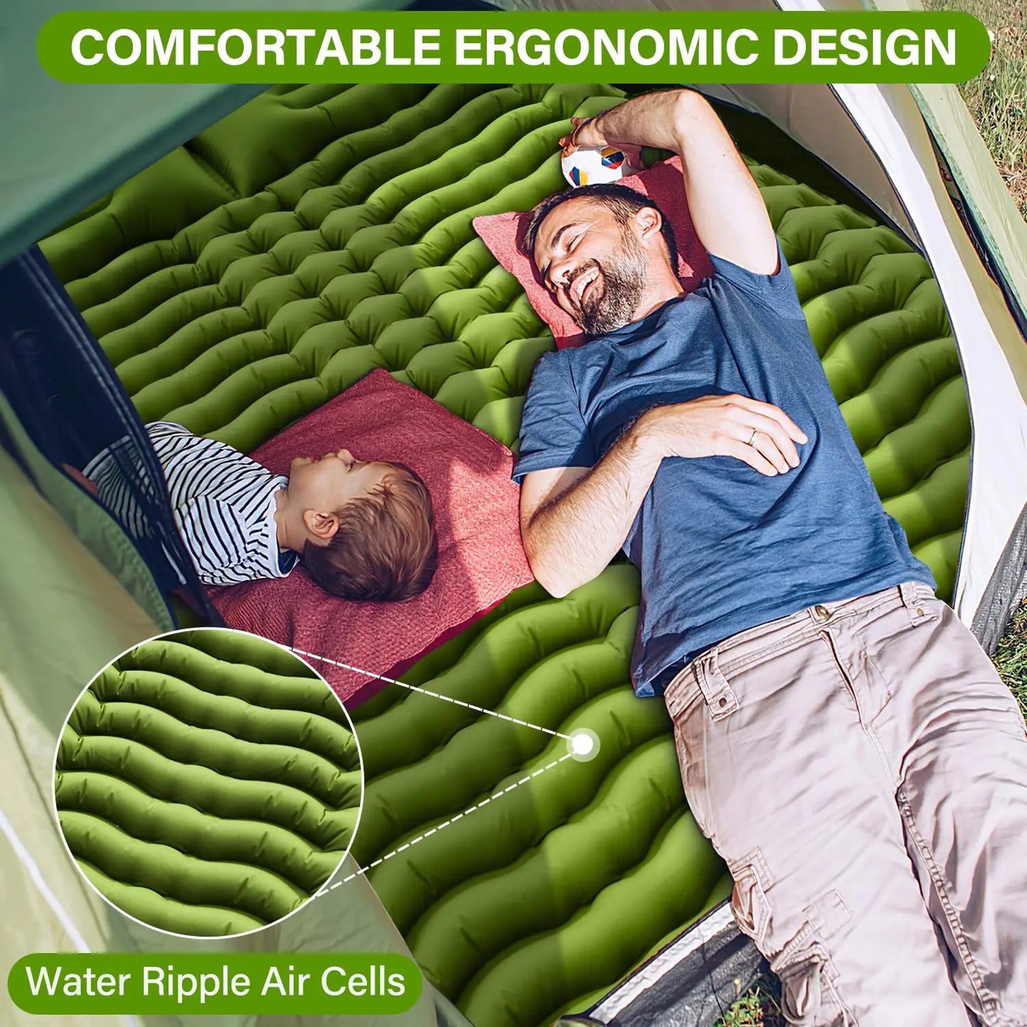 WestTune Double Sleeping Pad 4 Inch Thick For Two Person