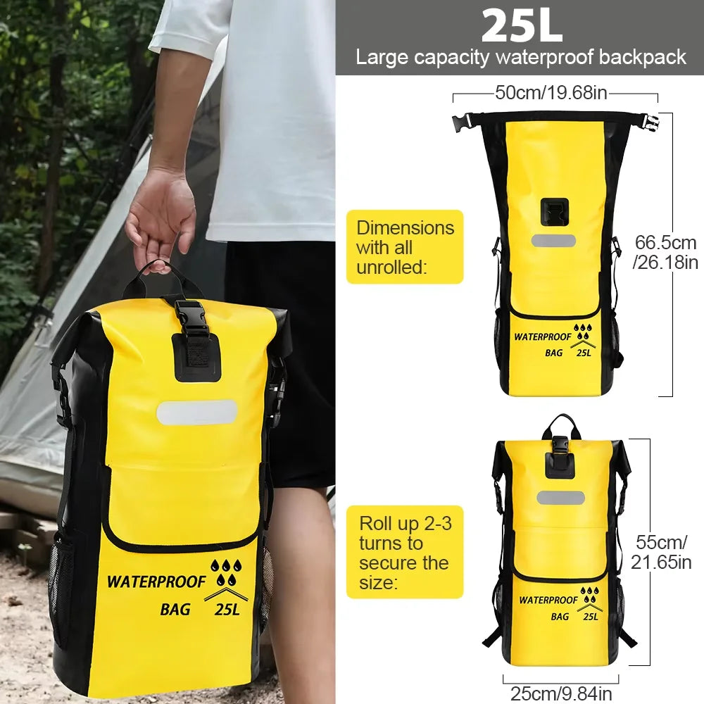 NewBolER 25L Waterproof Dry Bag Backpack Kayaking Rafting