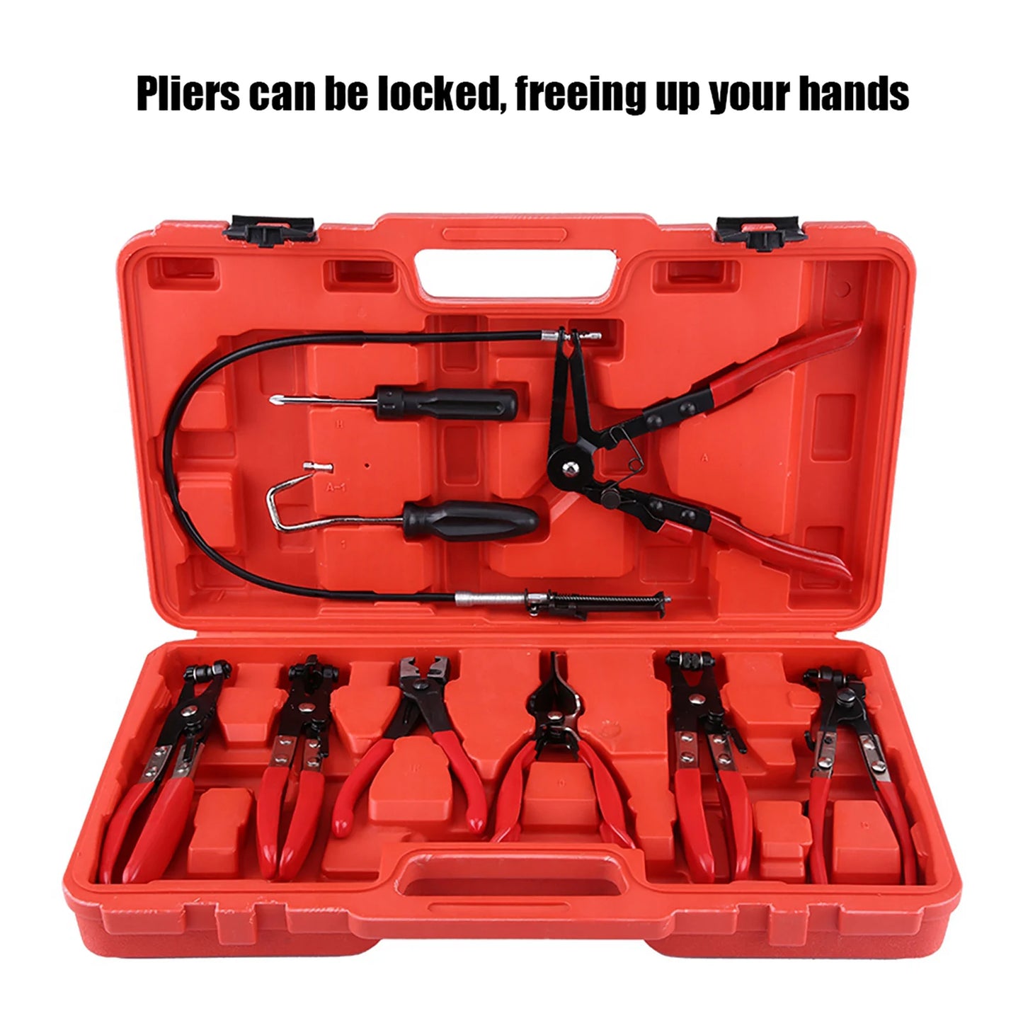 HWZBBEN Swivel Jaw Hose Clamp Plier Set Flexible Tools