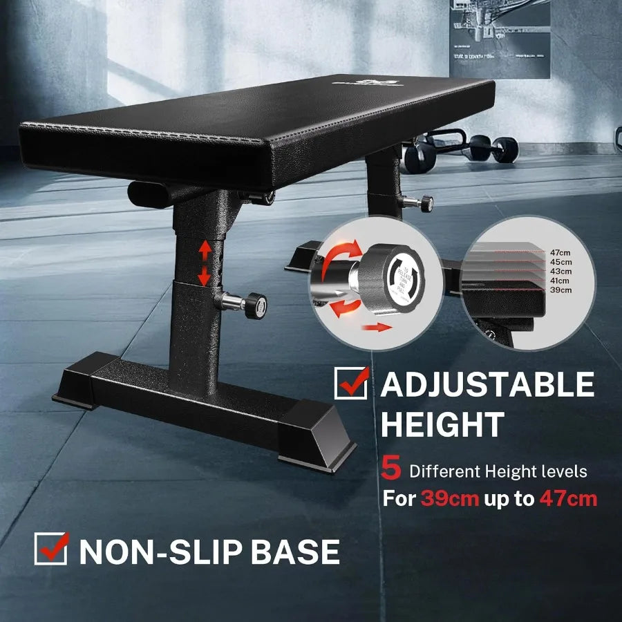 Hign-concerned Heavy Duty Flat Weight Bench 1300lb Capacity