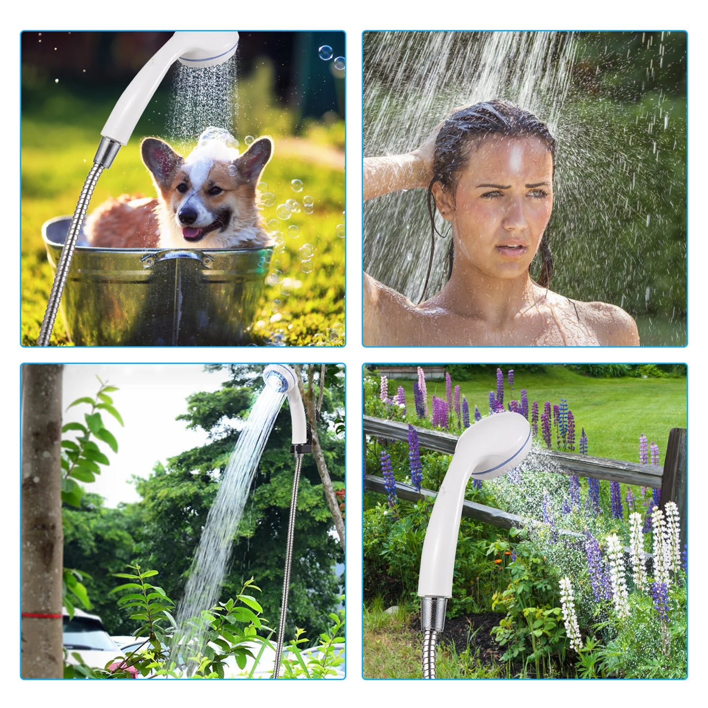Portable Rechargeable Camping Shower Pump for Outdoor Use