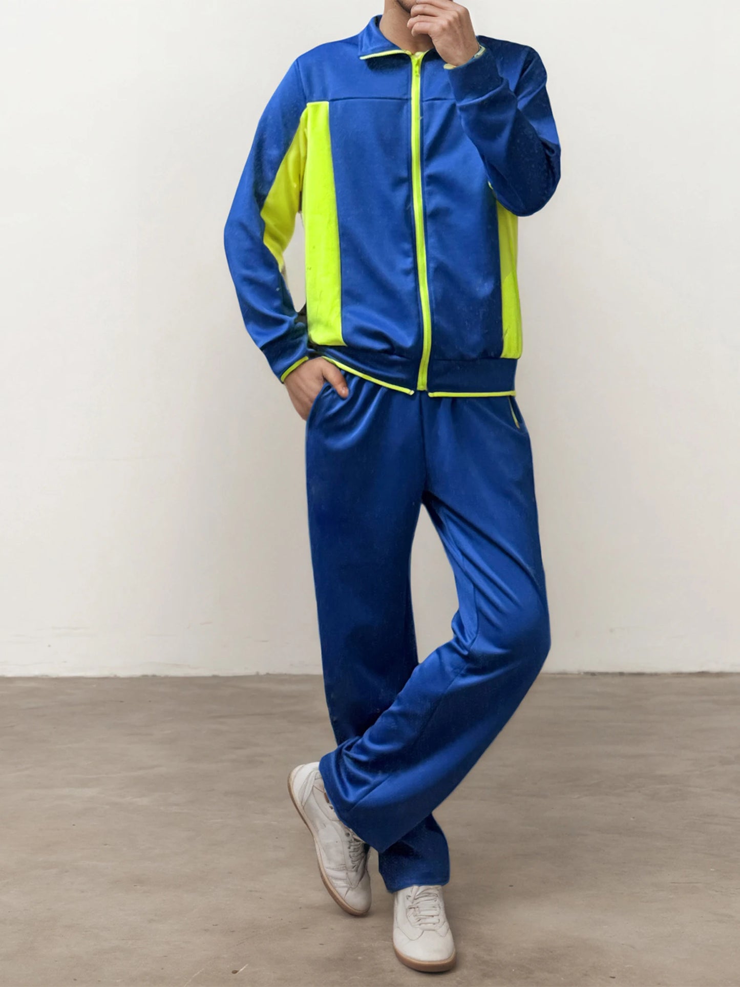 Guangdong CN Men Tracksuit 2 Piece Long Sleeve Top Pants