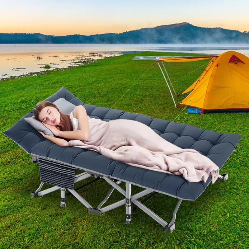 DoCred Folding Camping Cot With Mattress 2 Pack For Adults