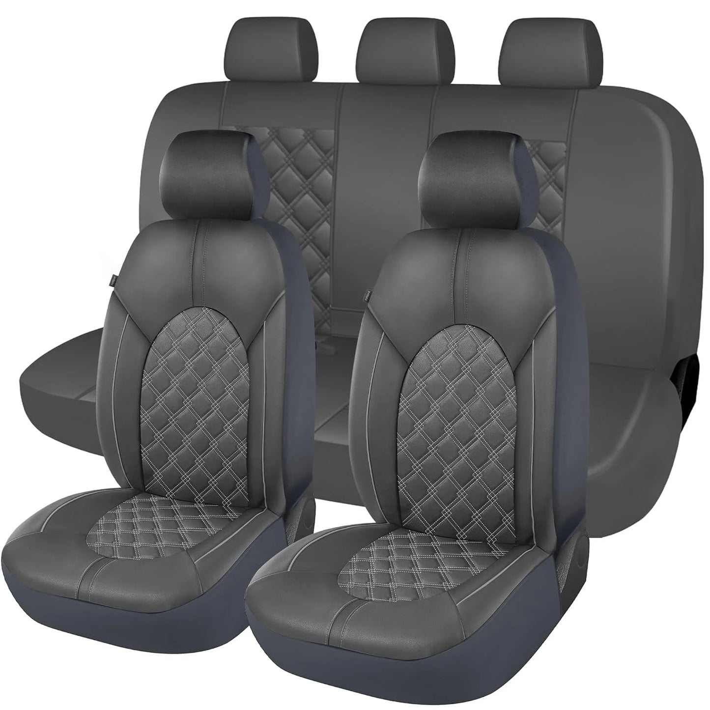 Universal Waterproof Car Seat Covers Full Set With Split Bench