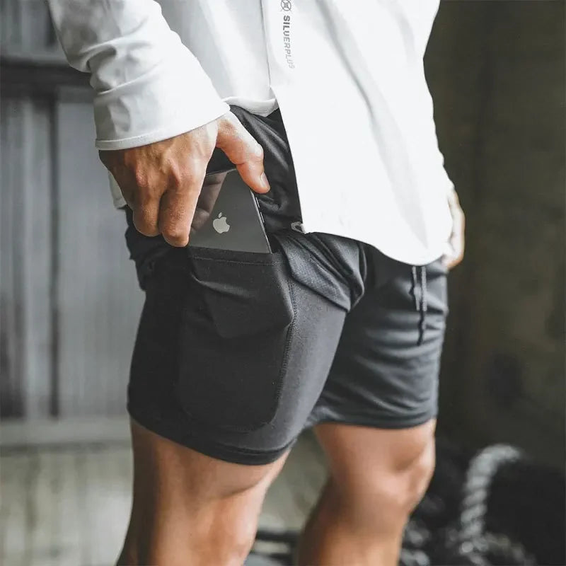 Mens Compression Shorts With Pocket Quick Dry Breathable