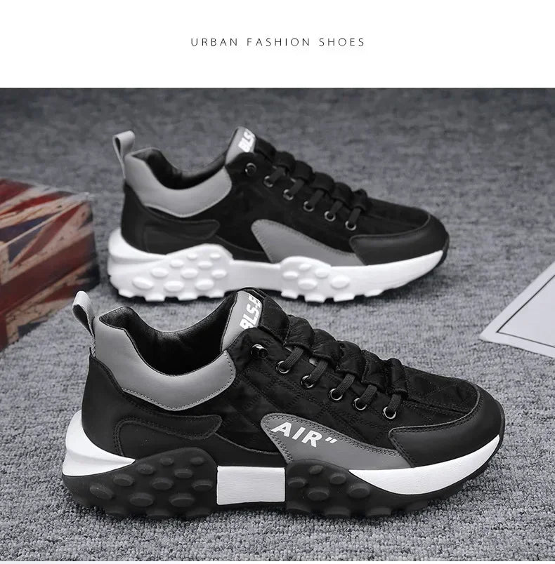 2025 New Men Casual Platform Sneakers Plus Size 43 44