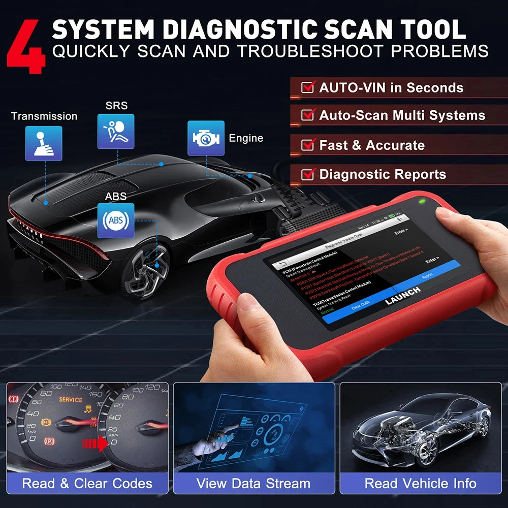 Launch CRP123 OBD2 Scanner ABS SRS SAS Oil ETS Resets