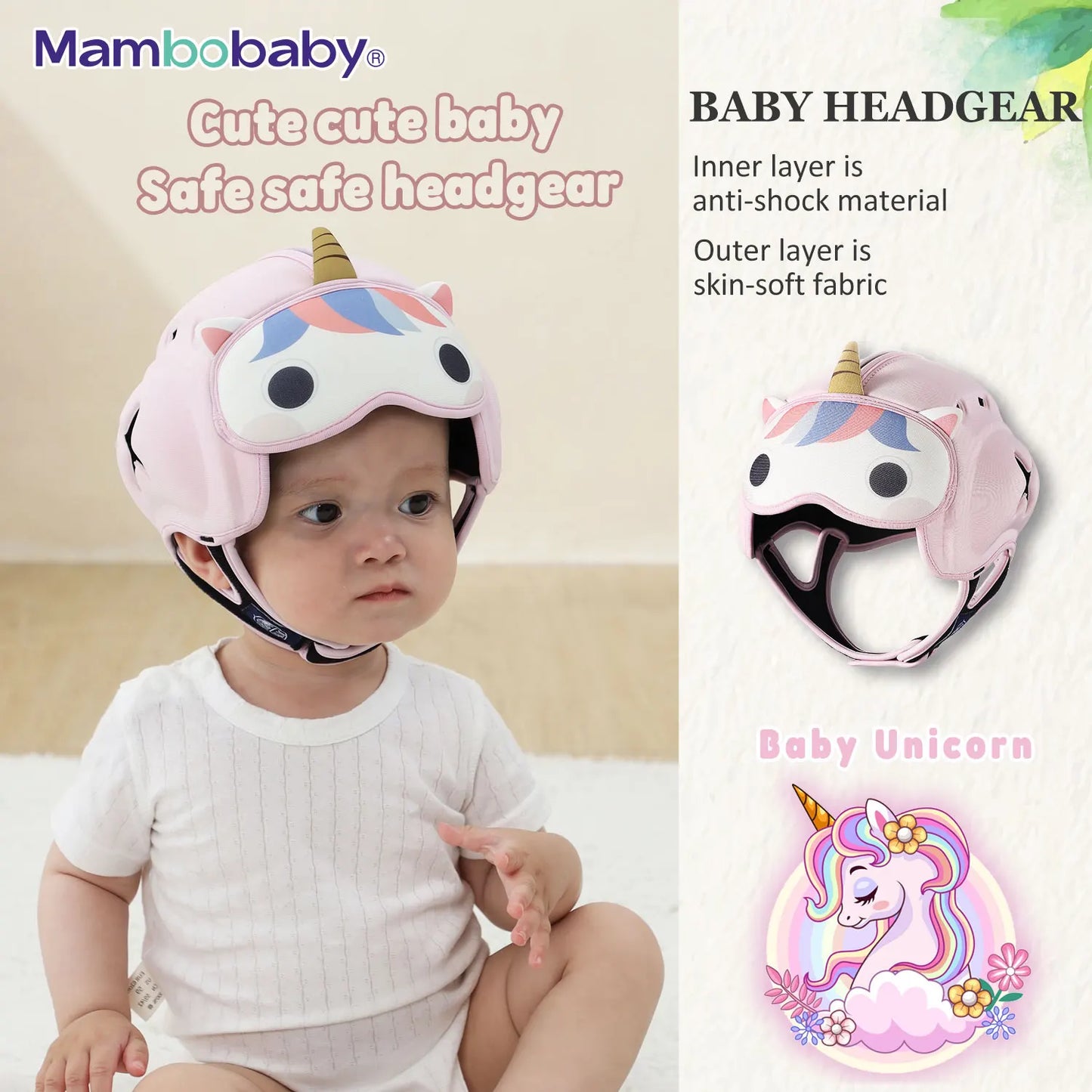 Mambobaby Safe Anti Shock Baby Helmet For Crawling Walk
