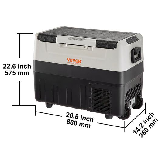 SucceBuy Car Refrigerator With Wheel And Handle 35L 45L 55L