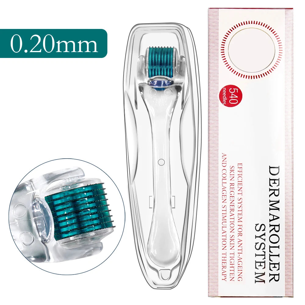 540 Needle Derma Roller Beard Growth 0.2mm 0.25mm 0.3mm