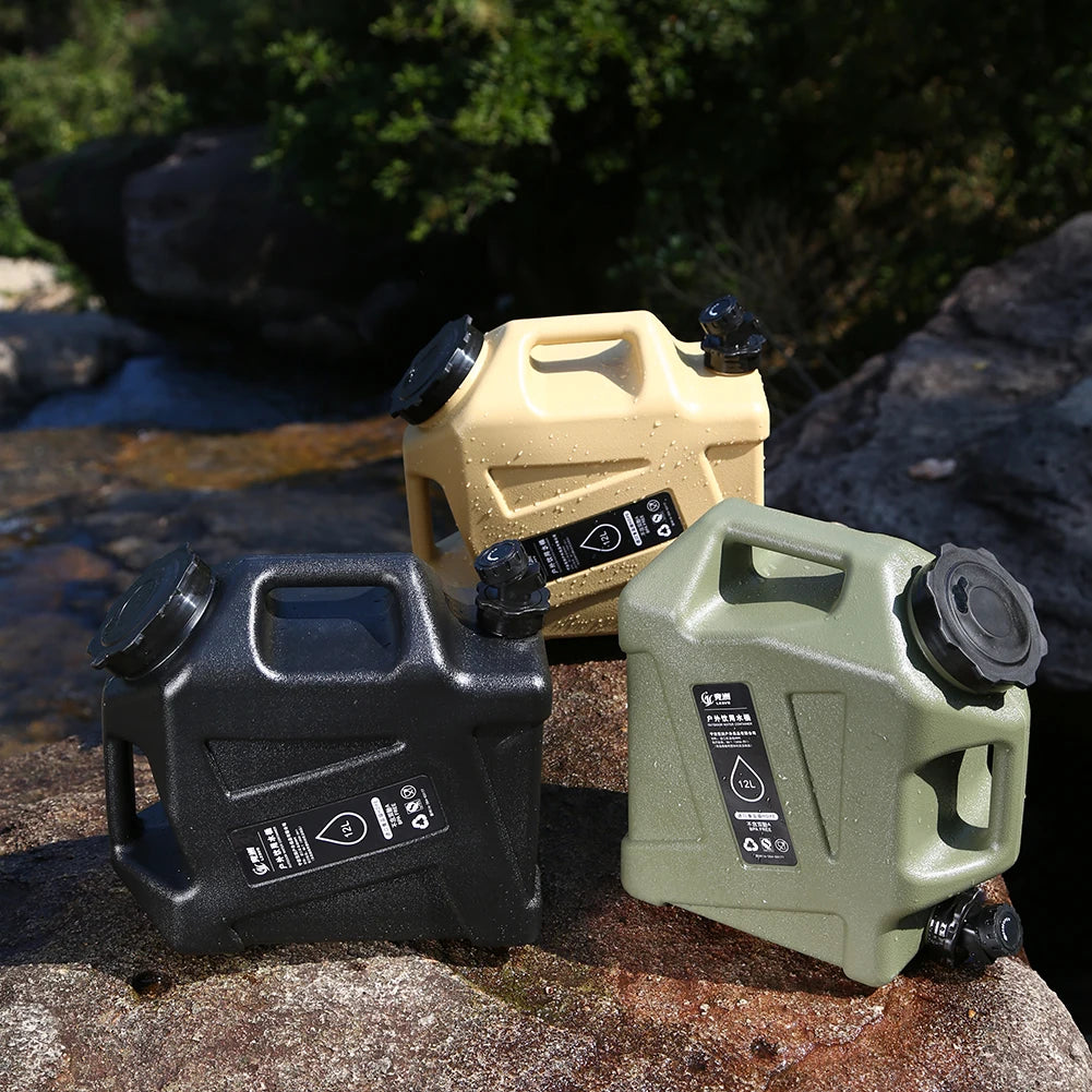 12L Camping Water Container No Leakage BPA Free Outdoor Use
