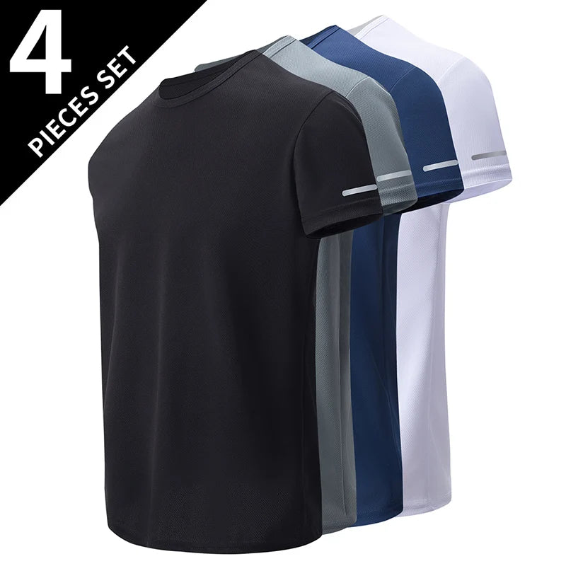 CN Men's QuickDry Short Sleeve Sports Shirt For Running