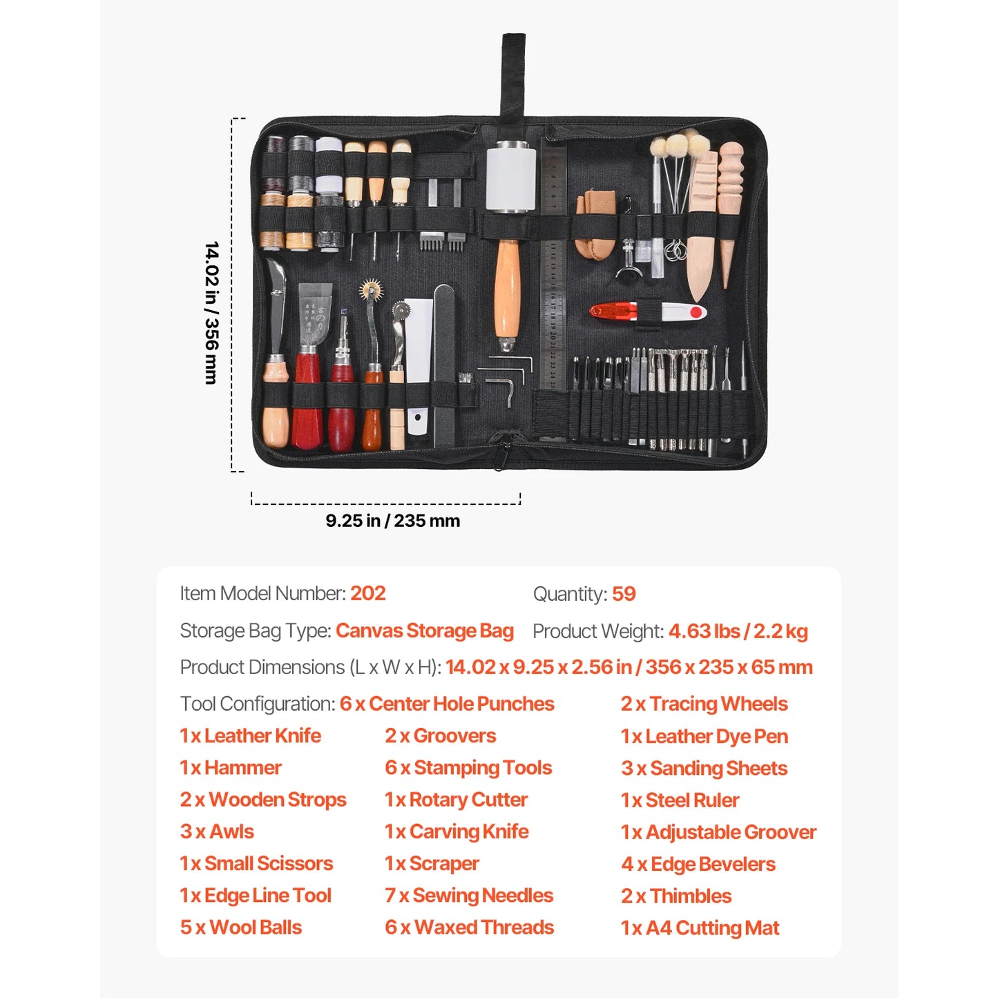 SucceBuy Leather Working Tools Kit Punching Stamping