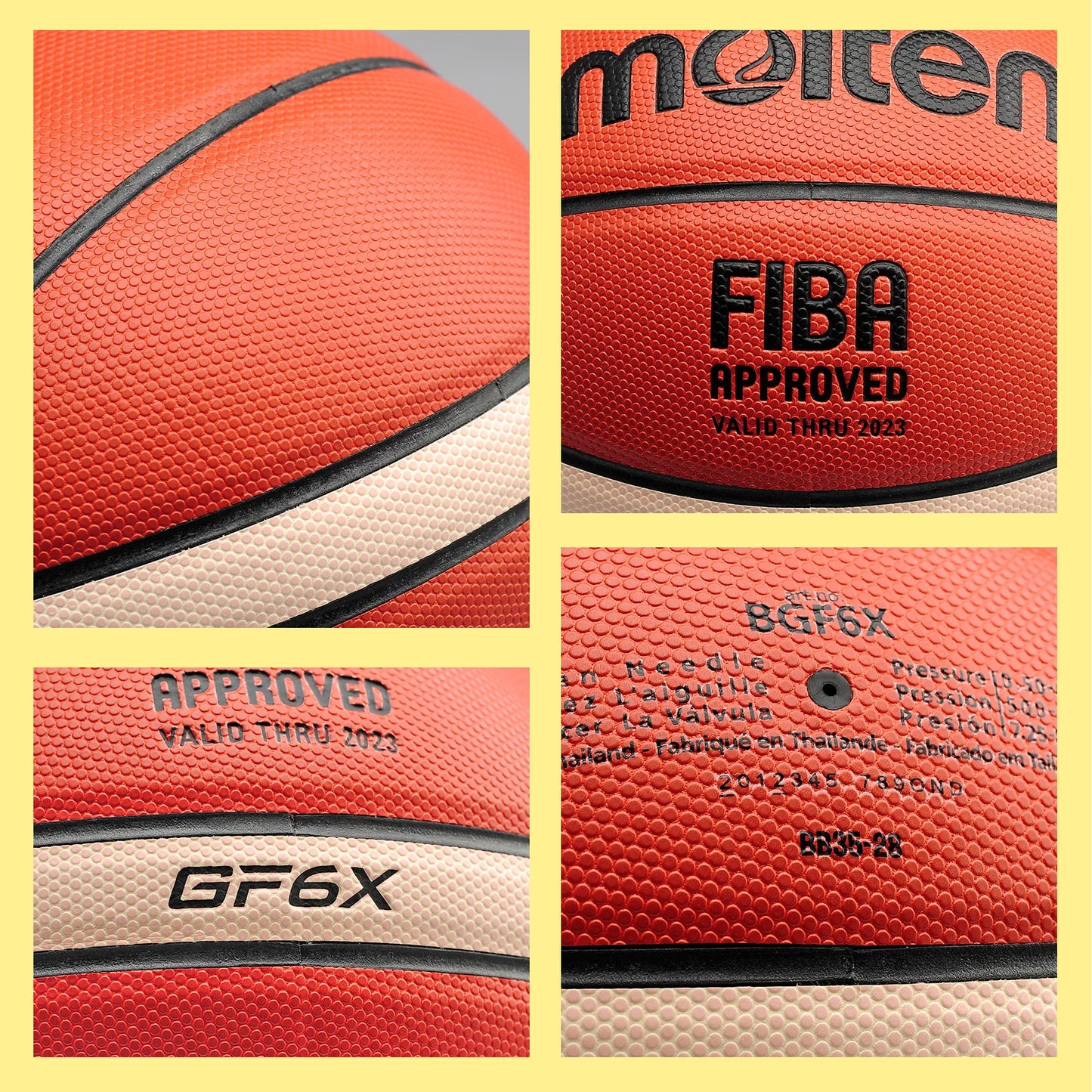 Molten GF6X GF7X Official Certification Basketball