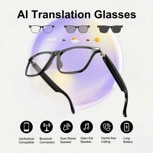 AI Translator Smart Glasses 160 Languages Translation