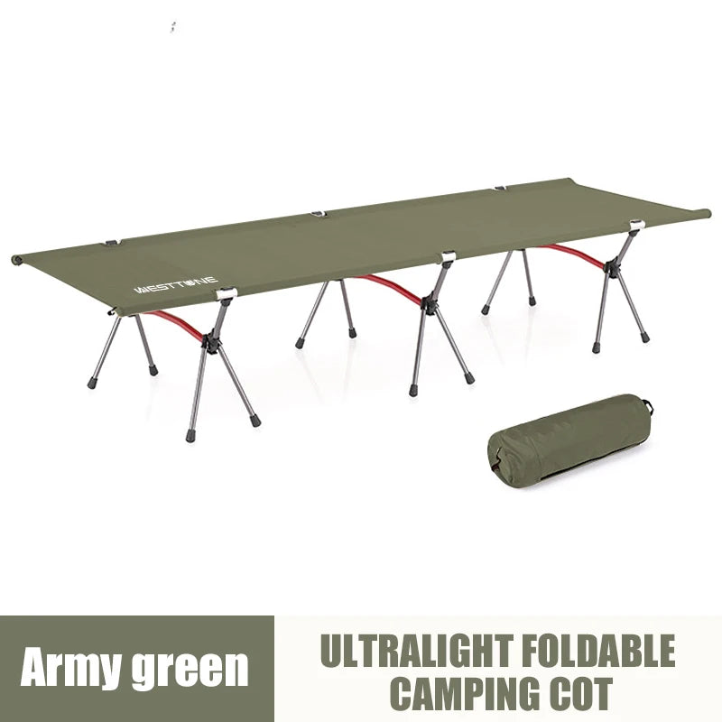WESTTUNE Camping Cot With Leg Extenders Ultralight Alloy