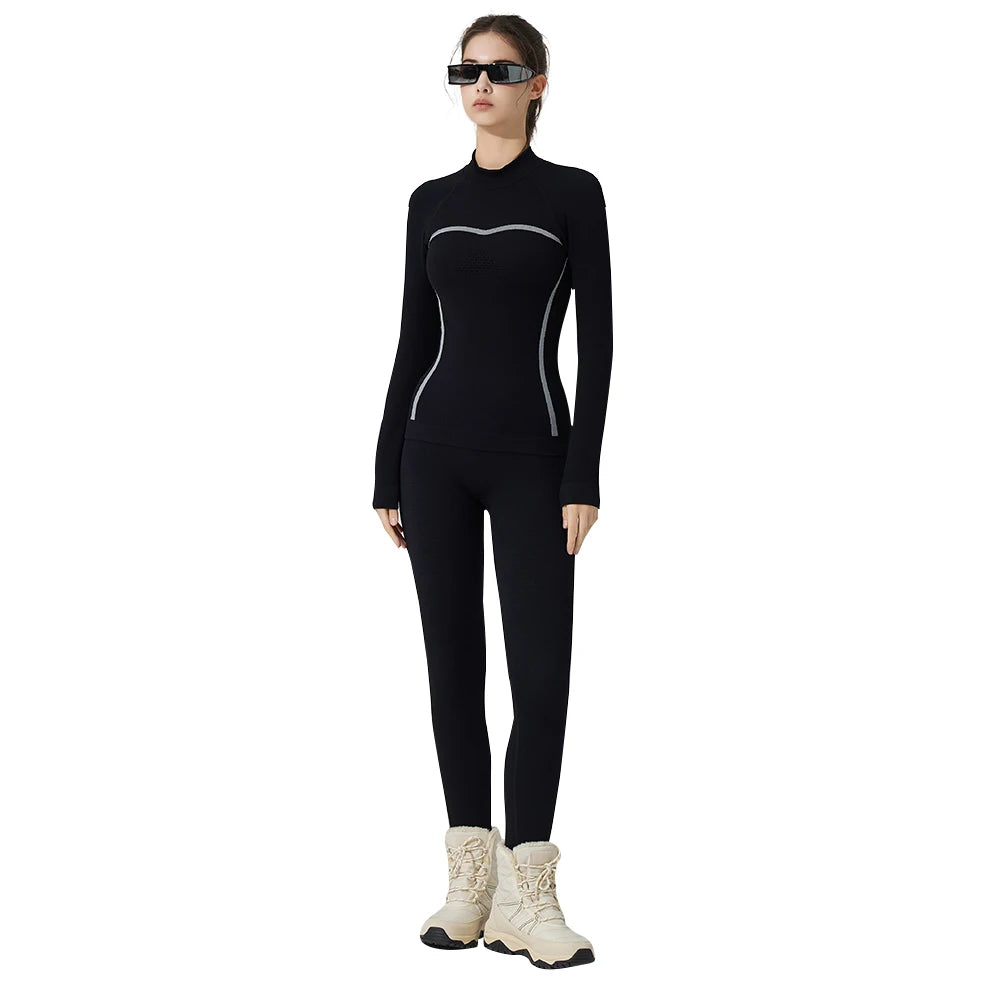 OhSunny Women Thermal Ski Base Layer Set Lightweight Warm