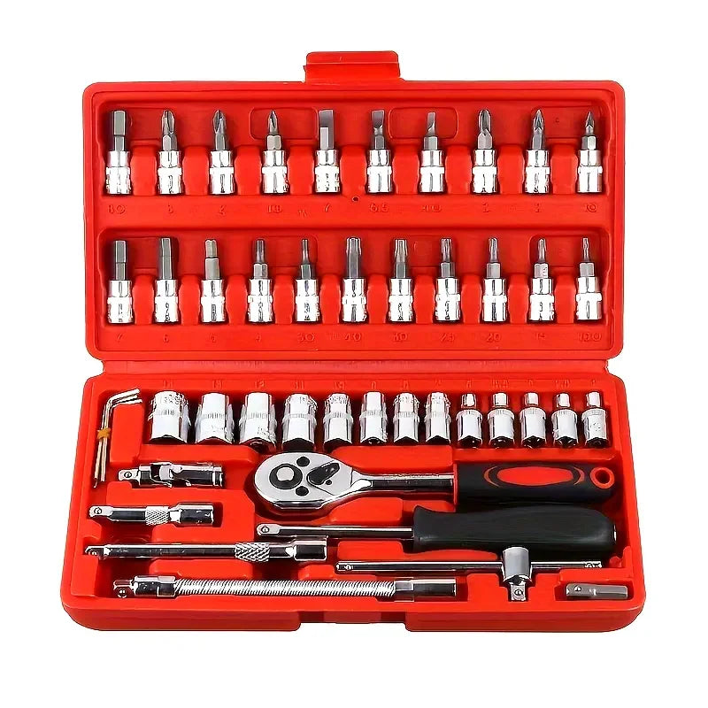 AIRAJ 46 Piece Repair Tool Kit for Home and Car DIY