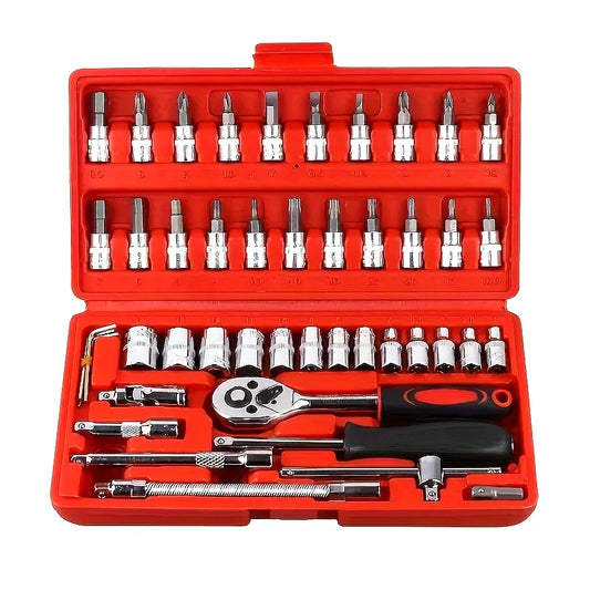 AIRAJ 46 Piece Repair Tool Kit for Home and Car DIY