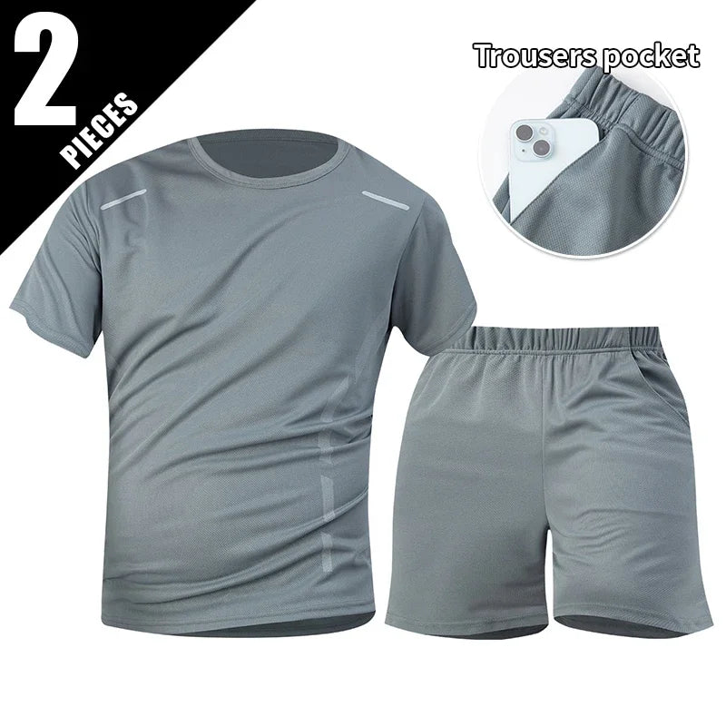 CN Men's QuickDry Short Sleeve Sports Shirt For Running
