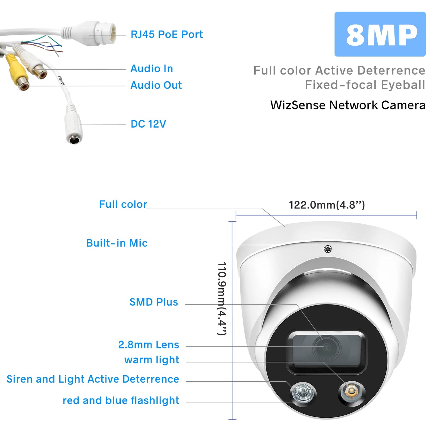 Dahua 8MP IPC-HDW3849H-AS-PV S5 Smart Dual Light Camera