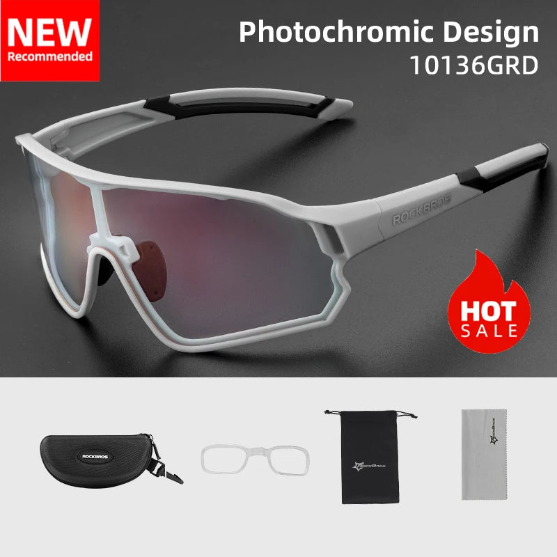 RockBros Photochromic Cycling Glasses UV400 Eyewear