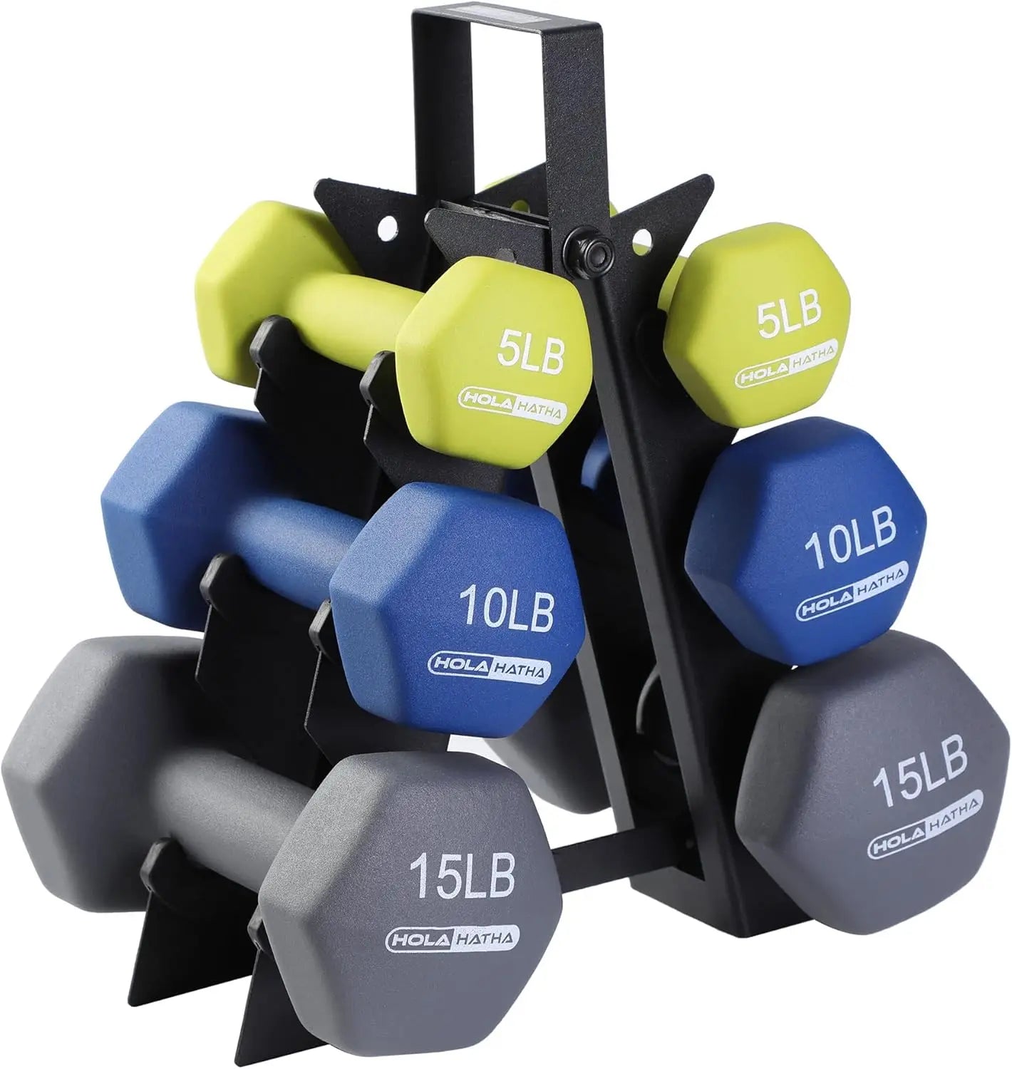 Neoprene Dumbbell Set With Rack For Home Workouts And Tone