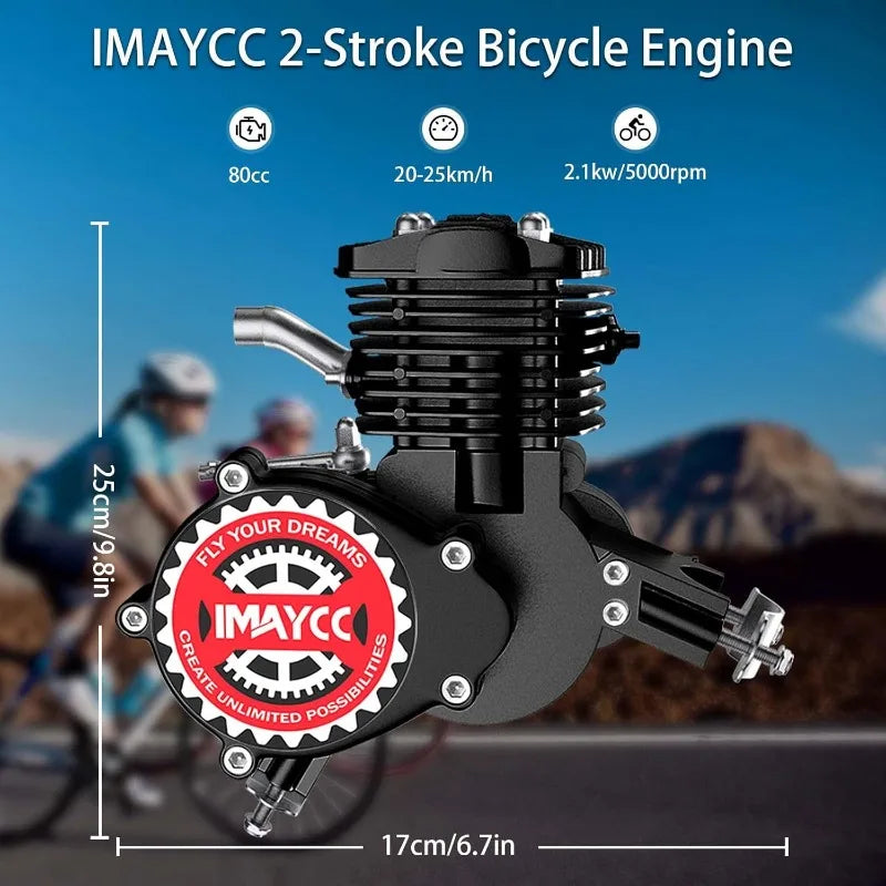 Bike Motor Kit 80cc Two Stroke Gas Engine Conversion