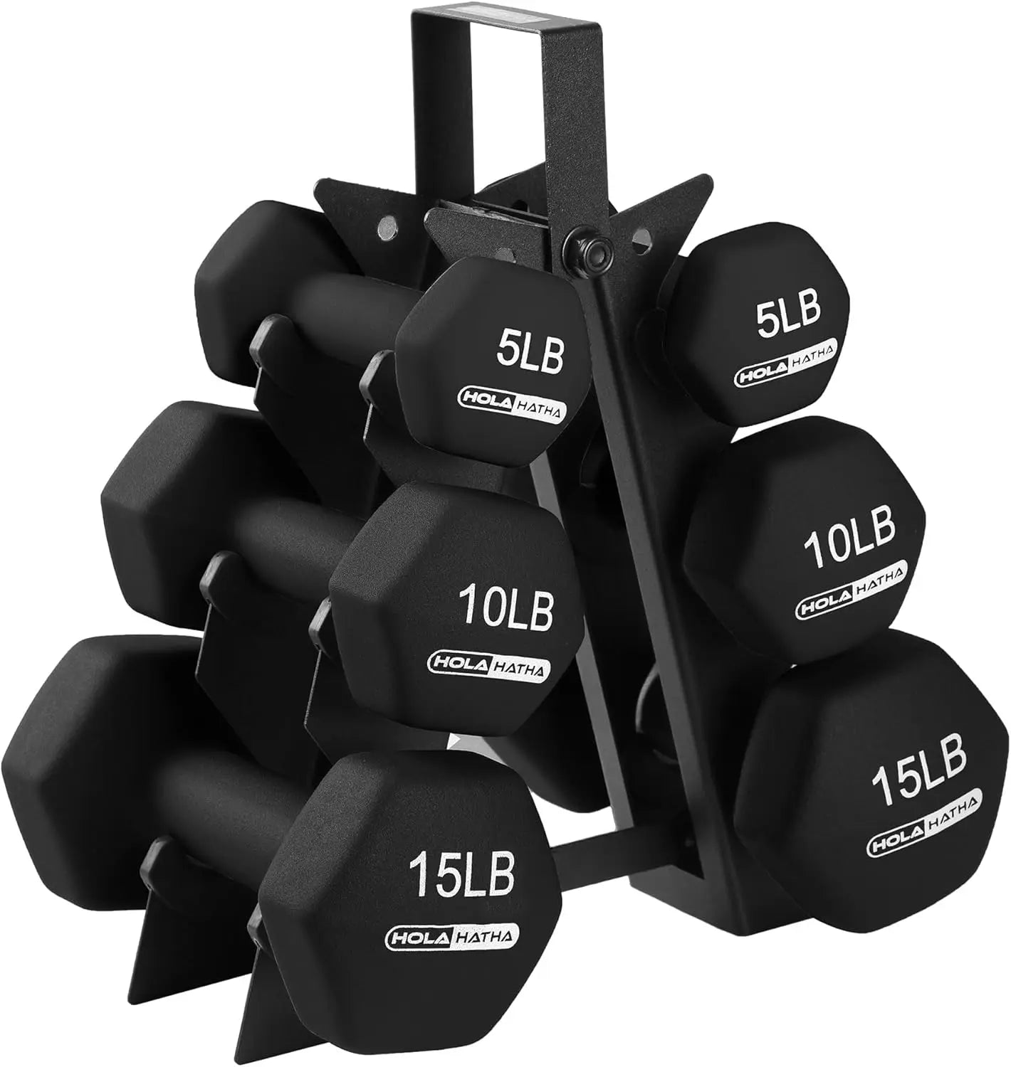 Neoprene Dumbbell Set With Rack For Home Workouts And Tone