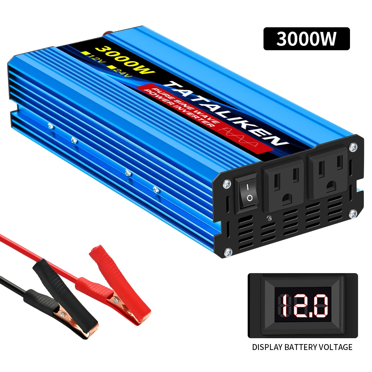TATALIKEN US Socket 12V To 110V Pure Sine Wave Inverter