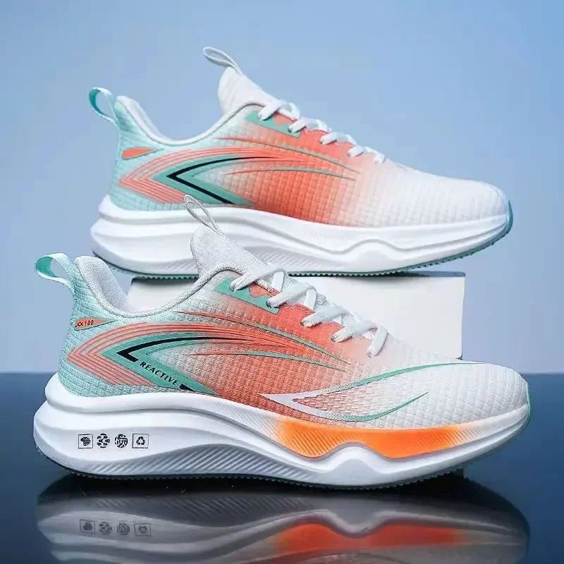 Men Running Shoes Breathable Mesh Cushioning Sneakers
