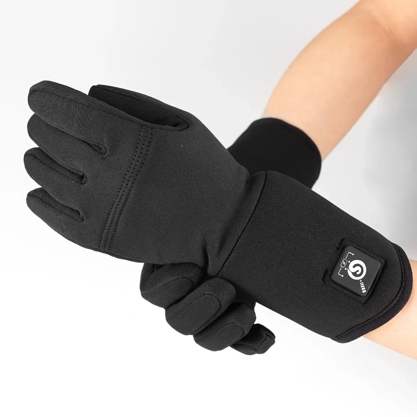 Snow Deercn Winter Heated Goatskin Leather Gloves Waterproof