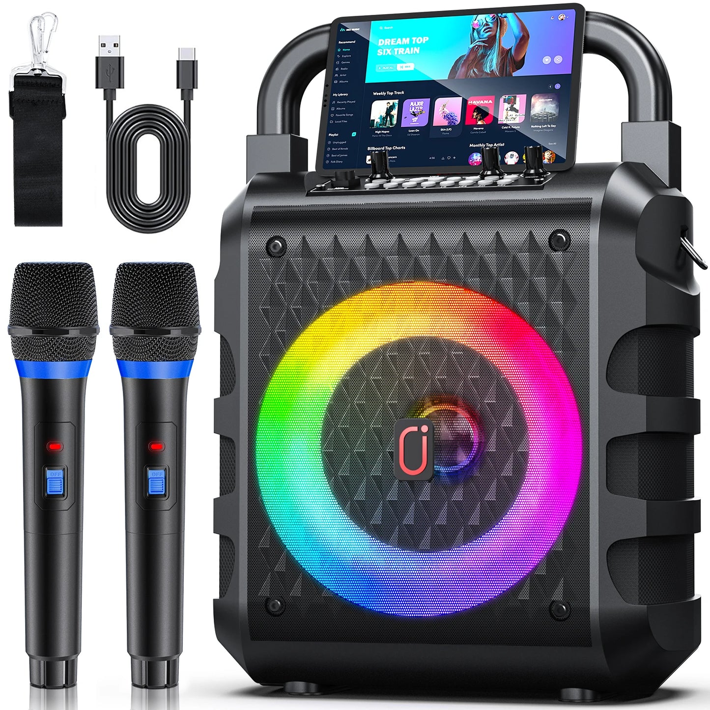 FanFun Wireless Bluetooth Speaker Karaoke System With Mic