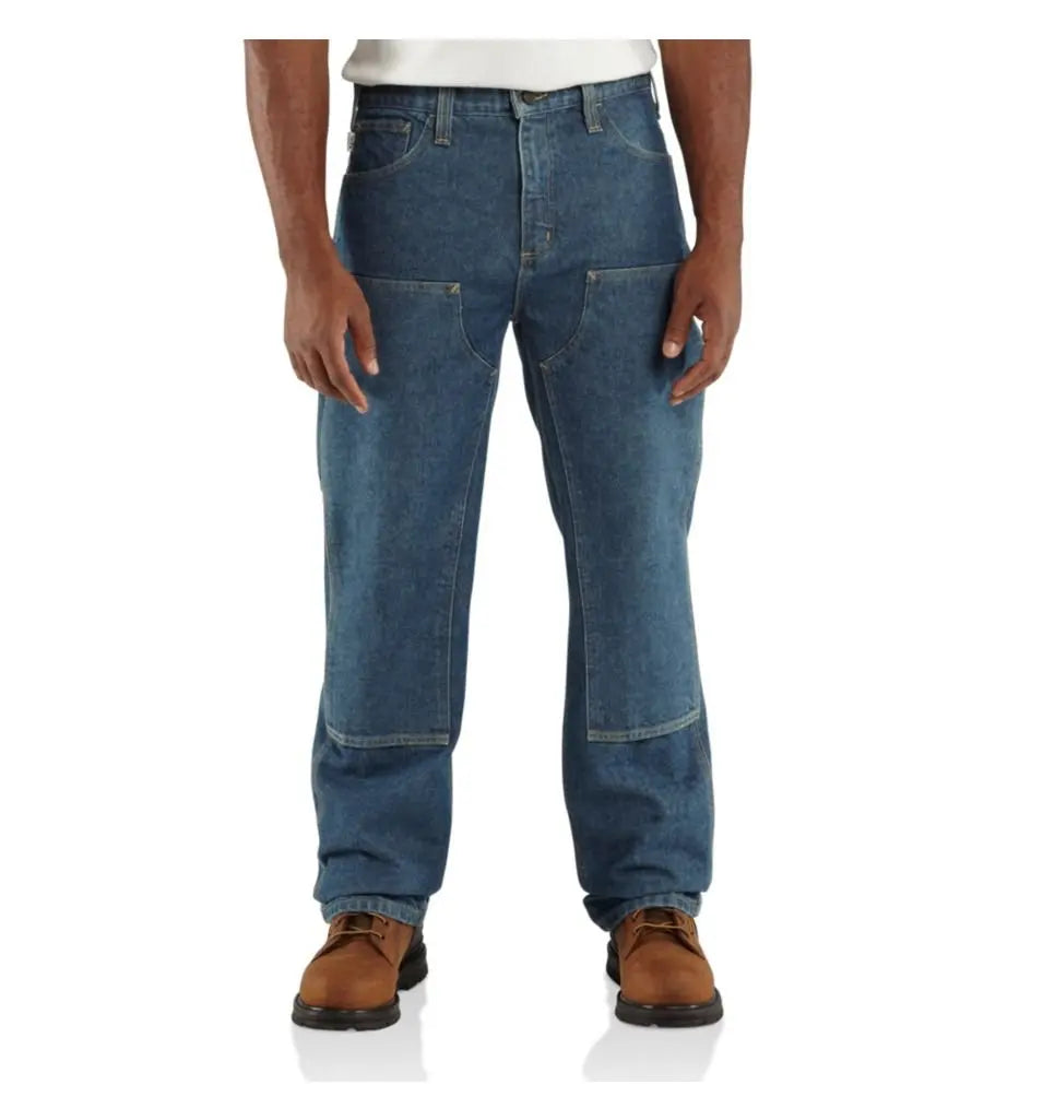 Carhartt Men's Big Flame Resistant Utility Denim Double Jean Pants