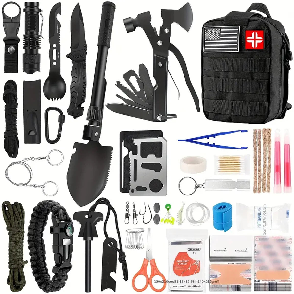 Outdoor Camping Survival Kit First Aid Emergency Tool Set