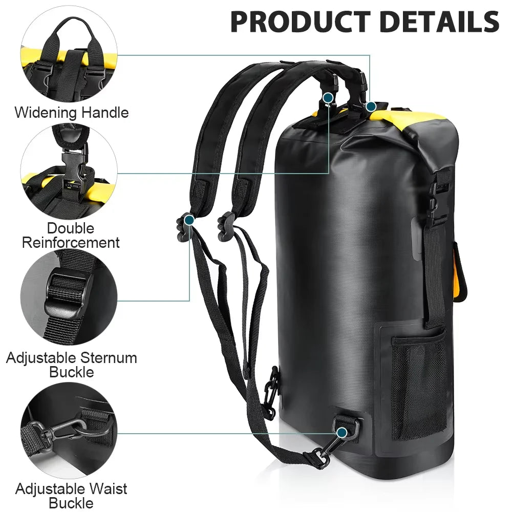 NewBolER 25L Waterproof Dry Bag Backpack Kayaking Rafting