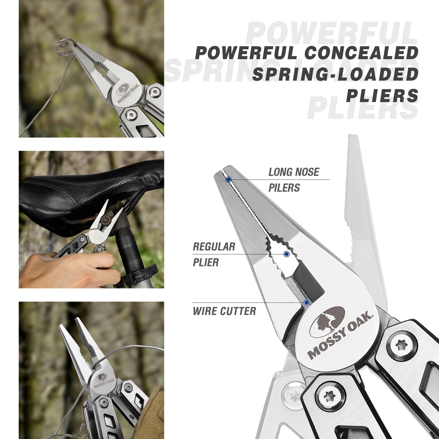 Mossy Oak 21 In 1 Multi Function Pliers Knife With Sheath