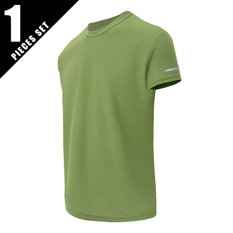 CN Men's QuickDry Short Sleeve Sports Shirt For Running