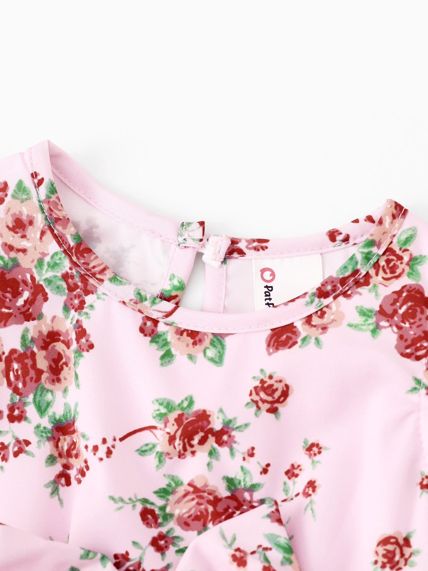 PATPAT Family Matching Floral Square Neck Dress For Mother Daughter