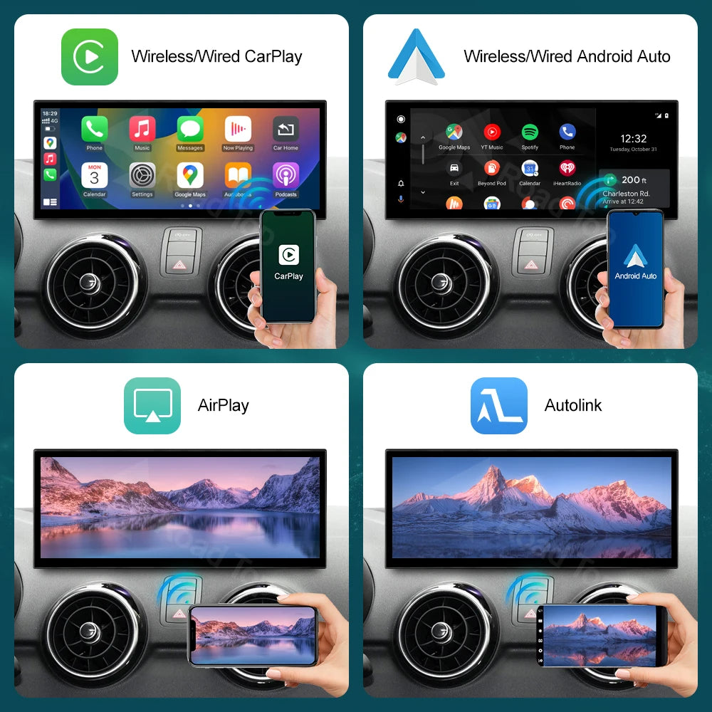 Road Top Wireless CarPlay for Audi A1 Android Auto Autolink