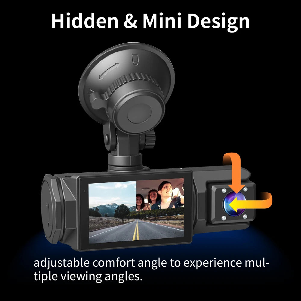 CAICYTO WiFi Dash Cam 3 Lens 1080P Front Rear Video