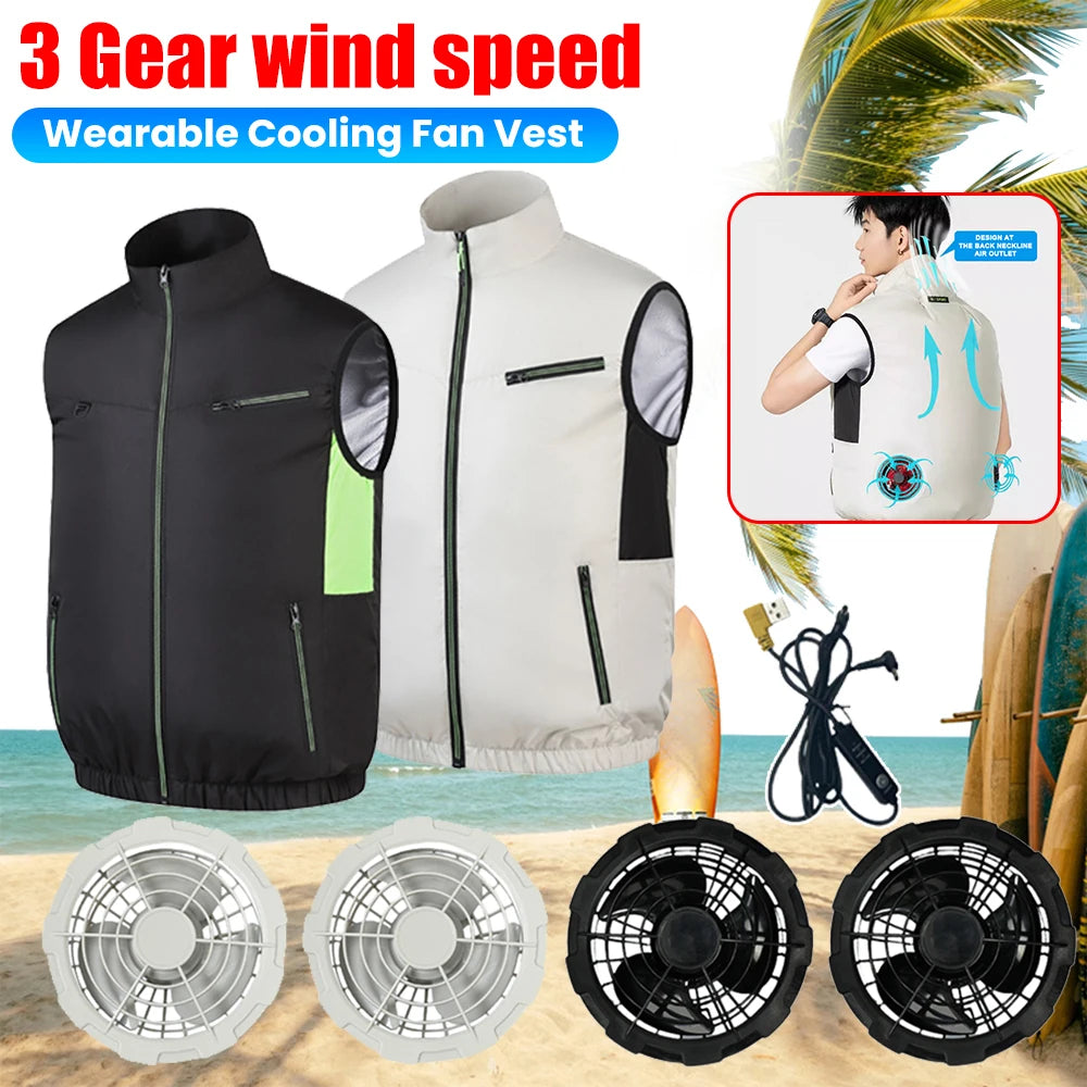 Heat Resistant Wearable Cooling Vest Air Conditioner