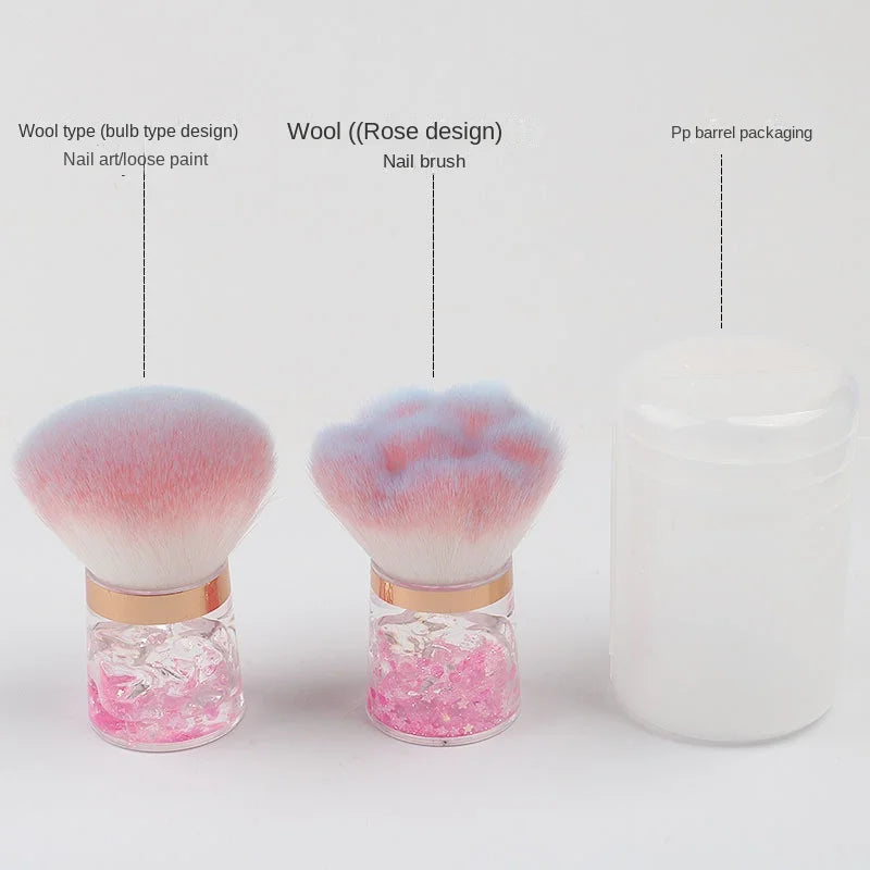 New Fashion Pink Portable Powder Brush Makeup Tool