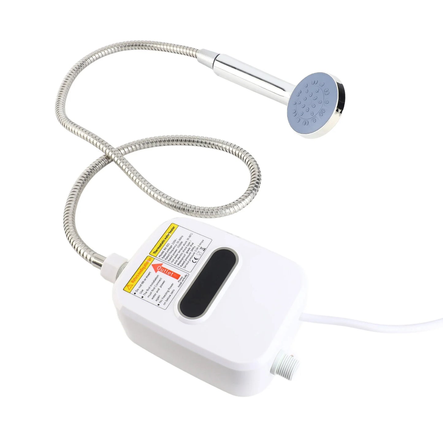 Small Instant Electric Water Heater LCD Temperature Display IPX4 Quick Heating Shower Water Heating Device Set