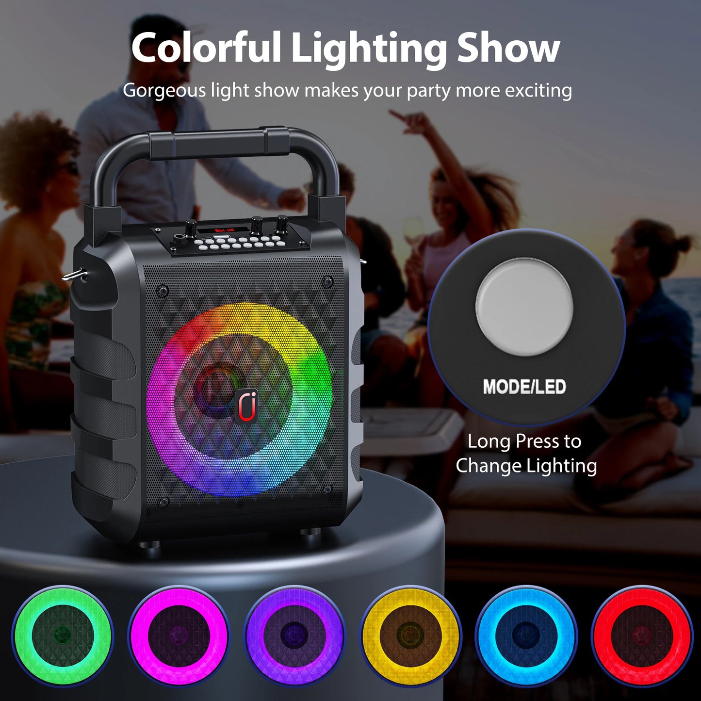 FanFun Wireless Bluetooth Speaker Karaoke System With Mic